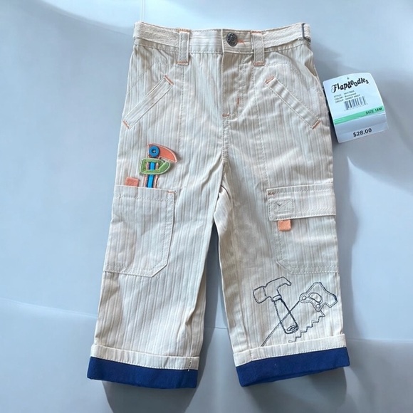 NWT Flapdoodles Handy Andy pants - size 18 months - Picture 1 of 7